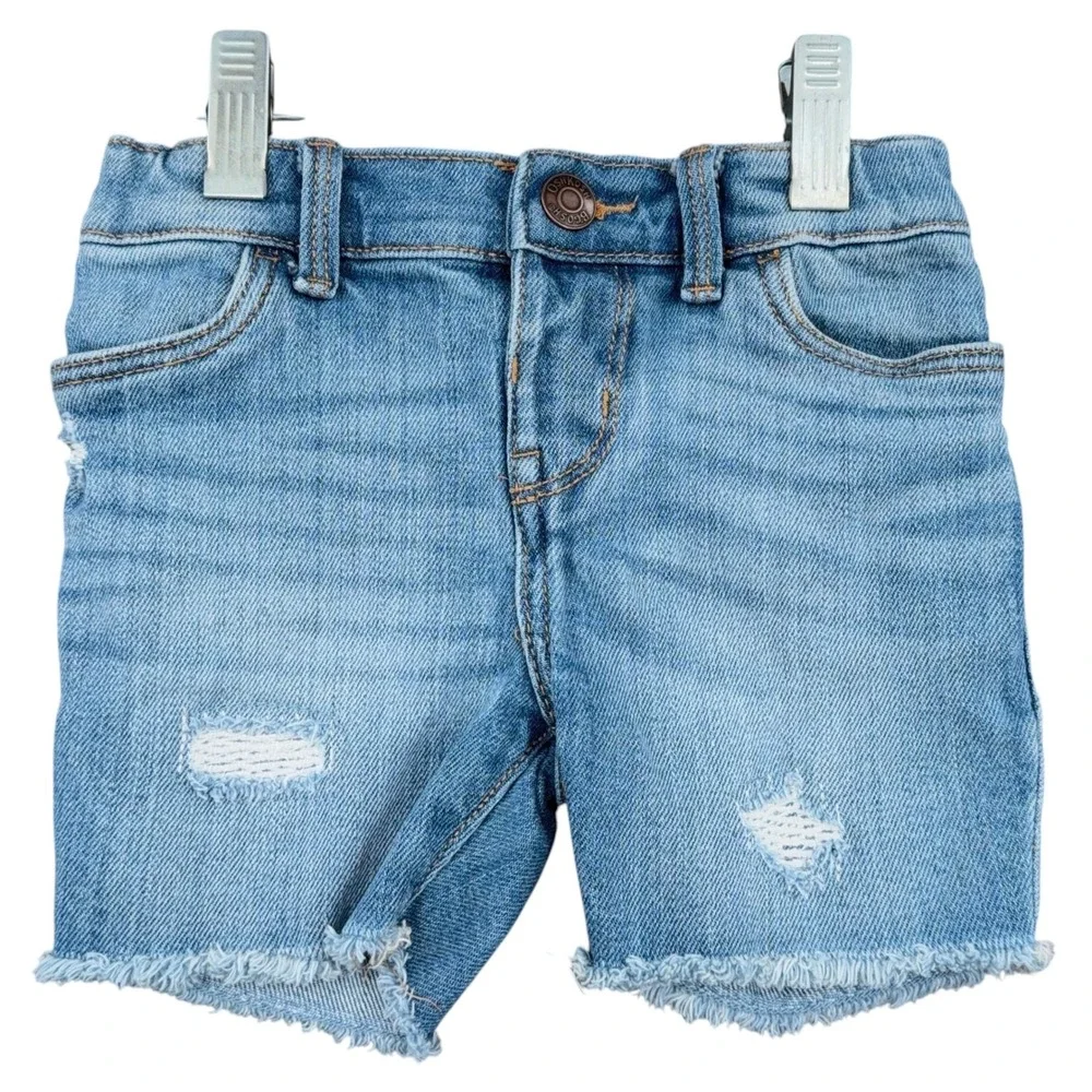 OshKosh‎ B'gosh Distressed Denim Shorts Toddler 3T Cotton Blue